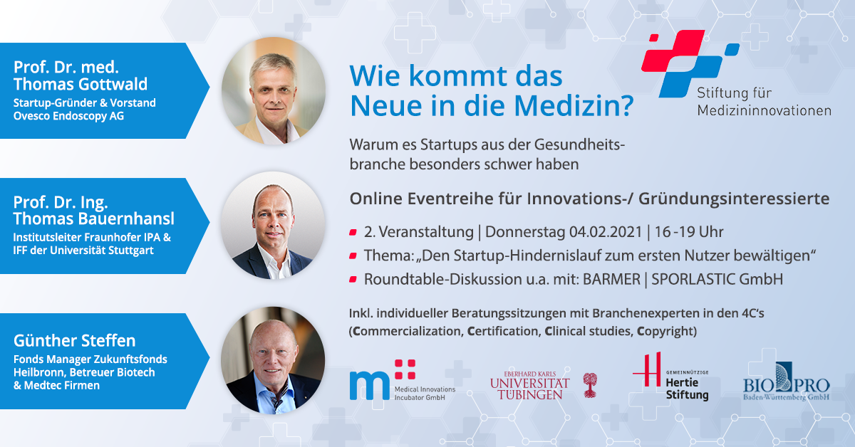 Read more about the article Wie kommt das Neue in die Medizin? Online Event am 4.2.2021, 16-19h