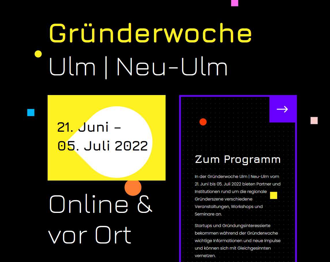 Read more about the article Die Gründerwoche 2022: vom 21.6. bis 5.7.!